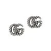 Gucci Stud Earrings In Aged Sterling Silver With Double G Motif -Fashion Jewelry & Accessories 0400012938751 SILVER