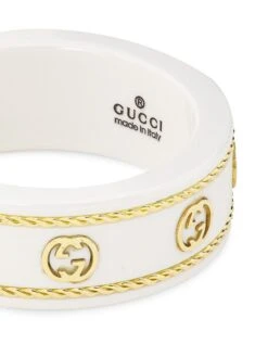 Gucci Icon Ring In Yellow Gold And Zirconia -Fashion Jewelry & Accessories 0400012938819 GOLD A2
