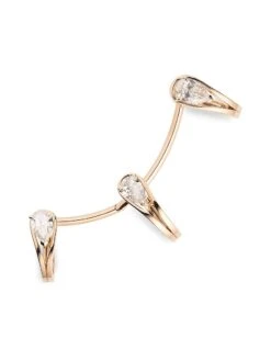 Serti Inversé 18K Rose Gold & Diamond Single Ear Crawler