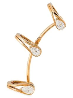 Serti Inversé 18K Rose Gold & Diamond Single Ear Crawler -Fashion Jewelry & Accessories 0400012990508 ROSEGOLD A3