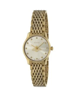 Gucci G-Timeless Slim Yellow Gold PVD Stainless Steel Bracelet Watch