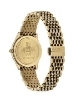 Gucci G-Timeless Slim Yellow Gold PVD Stainless Steel Bracelet Watch 8 Gucci G-Timeless Slim Yellow Gold PVD Stainless Steel Bracelet Watch -Fashion Jewelry & Accessories 0400012990726 A2