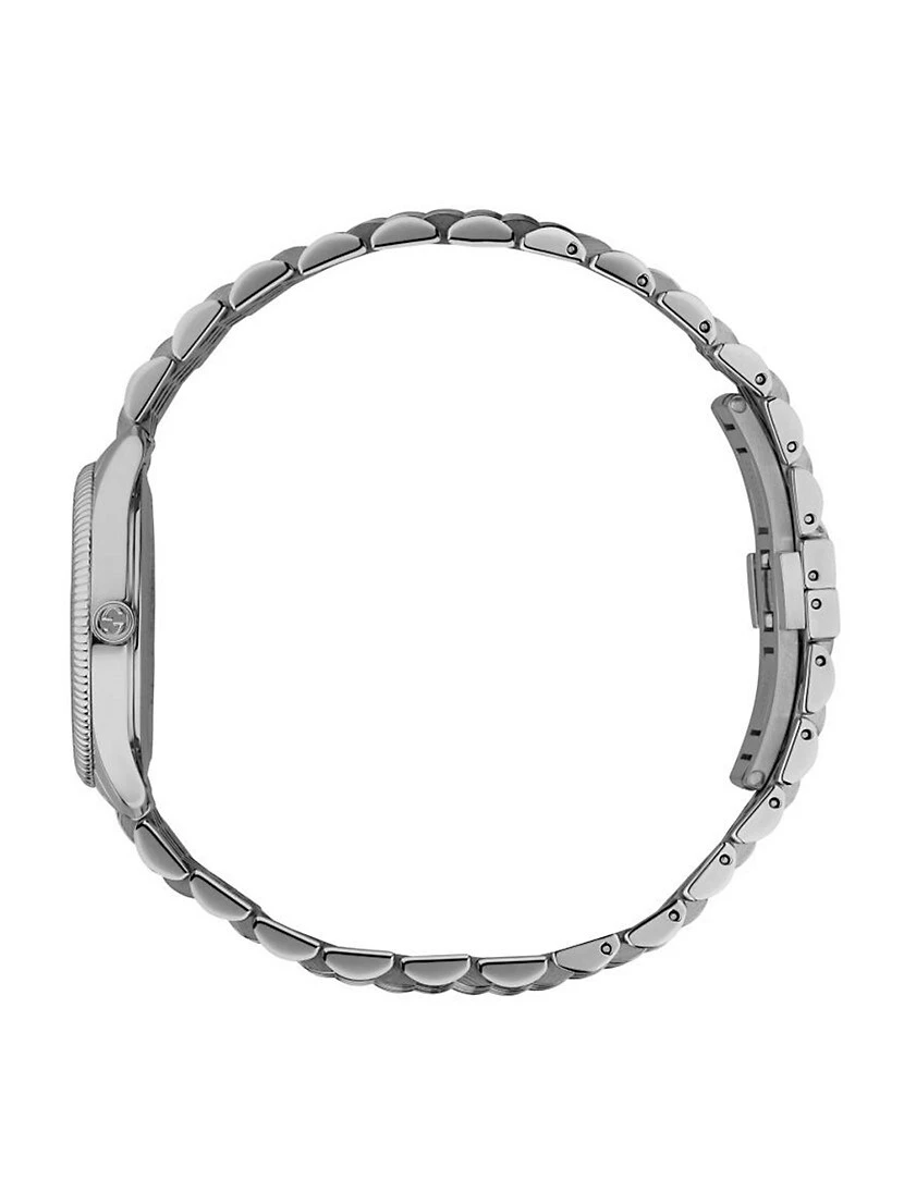Gucci G-Timeless Slim Silver Dial Stainless Steel Bracelet Watch 6 Gucci G-Timeless Slim Silver Dial Stainless Steel Bracelet Watch - Image 4