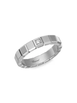 Chopard 18K White Gold & Diamond Ice Cube Ring