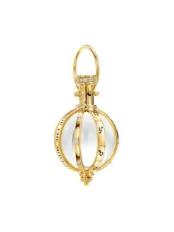 Celestial 18K Yellow Gold, Diamond & Crystal Astrid Crystal Amulet