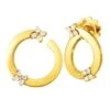 Love In Verona 18K Yellow Gold & Double Diamond Front-Facing Hoop Earrings 1 Love In Verona 18K Yellow Gold & Double Diamond Front-Facing Hoop Earrings -Fashion Jewelry & Accessories 0400013045713