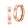 Love In Verona 18K Rose Gold & Diamond Hoop Earrings -Fashion Jewelry & Accessories 0400013045733 ROSEGOLD