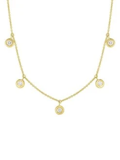 Diamond By The Inch 18K Yellow Gold & Diamond Dangle Necklace