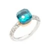 Pomellato Nudo 18K Two-Tone Gold & Sky Blue Topaz Doublet & Diamond Petite Ring -Fashion Jewelry & Accessories 0400013142352