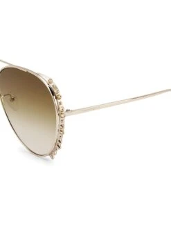 Alexander McQueen Rebellion 63MM Metal Pilot Sunglasses -Fashion Jewelry & Accessories 0400013381017 A2