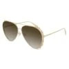 Alexander McQueen Rebellion 63MM Metal Pilot Sunglasses -Fashion Jewelry & Accessories 0400013381017 GOLD