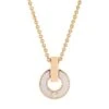 Bvlgari Essential 18K Rose Gold, Mother-of-Pearl & Diamond Openwork Pendant Necklace -Fashion Jewelry & Accessories 0400013440169 PINKGOLD