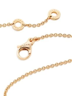 Bvlgari Essential 18K Rose Gold, Mother-of-Pearl & Diamond Openwork Pendant Necklace -Fashion Jewelry & Accessories 0400013440169 PINKGOLD A2