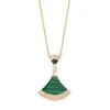 Bvlgari Divina 18K Yellow Gold, Malachite & Diamond Pendant Necklace -Fashion Jewelry & Accessories 0400013440222 GOLD