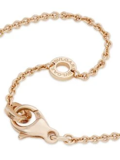 Bvlgari Classic 18K Rose Gold, Jade & Diamond Pendant Necklace -Fashion Jewelry & Accessories 0400013440714 ROSEGOLD A2