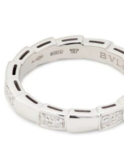 Bvlgari Serpenti Viper 18K White Gold & Pavè Diamond Ring -Fashion Jewelry & Accessories 0400013440779 WHITEGOLD A2