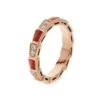 Bvlgari Serpenti Viper 18K Rose Gold, Diamond & Carnelian Ring 1 Bvlgari Serpenti Viper 18K Rose Gold, Diamond & Carnelian Ring -Fashion Jewelry & Accessories 0400013440798