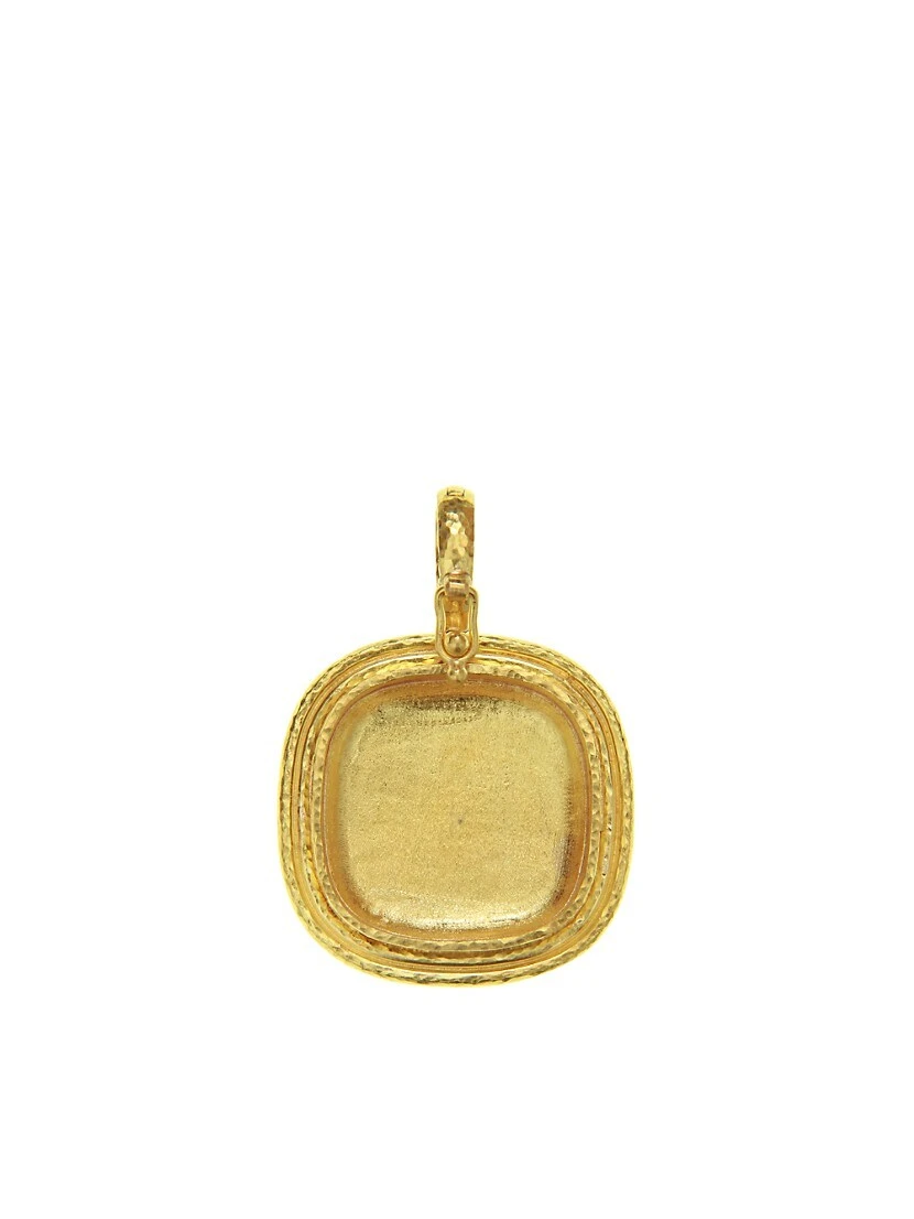 Hammered 19K Yellow Gold 'Griffin And Palm' Pendant 5 Hammered 19K Yellow Gold 'Griffin And Palm' Pendant - Image 3