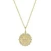 14K Yellow Gold & Diamond Daisy-Trimmed Small Bee Coin Pendant Necklace -Fashion Jewelry & Accessories 0400013555392 GOLD