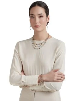 Paradise 18K Yellow Gold, Mixed-Stone & Diamond Long Drop Earrings -Fashion Jewelry & Accessories 0400013613700 YELLOWGOLDMULTI A1