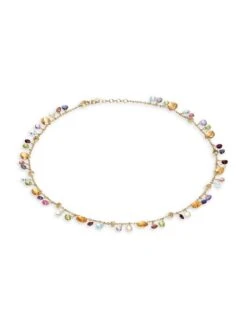 Paradise 18K Yellow Gold, Citrine & Mixed-Stone Collar Necklace
