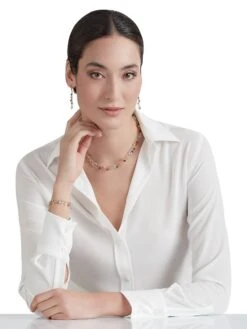 Paradise 18K Yellow Gold, Blue Topaz & Mixed-Stone Collar Necklace -Fashion Jewelry & Accessories 0400013613743 YELLOWGOLDMULTI A1