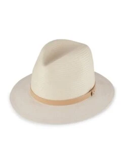 Rag & Bone Floppy Brim Straw & Canvas Fedora