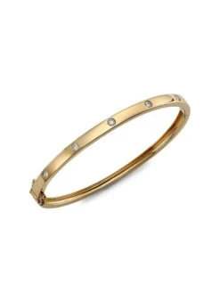 Margot 14K Yellow Gold & Diamond Bangle Bracelet