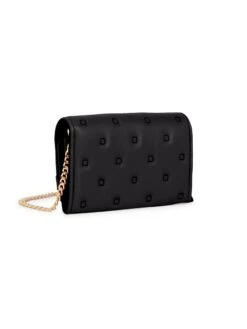 MOSCHINO Logo Leather Wallet-On-Chain -Fashion Jewelry & Accessories 0400013731068 A3