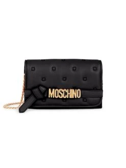 MOSCHINO Logo Leather Wallet-On-Chain