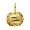 Hammered 19K Yellow Gold & Diamond 'Ancient Horse' Pendant -Fashion Jewelry & Accessories 0400013788307 GOLD