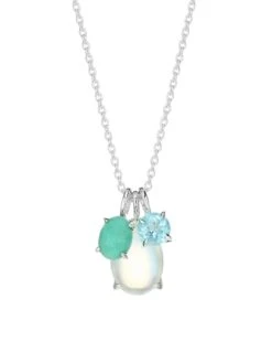 Rock Candy® Luce Sterling Silver & 3 Mixed-Stone Pendant Necklace