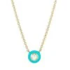 Stardust Carnevale 18K Yellow Gold, Turquoise Ceramic & Diamond Solitaire Necklace -Fashion Jewelry & Accessories 0400013796158