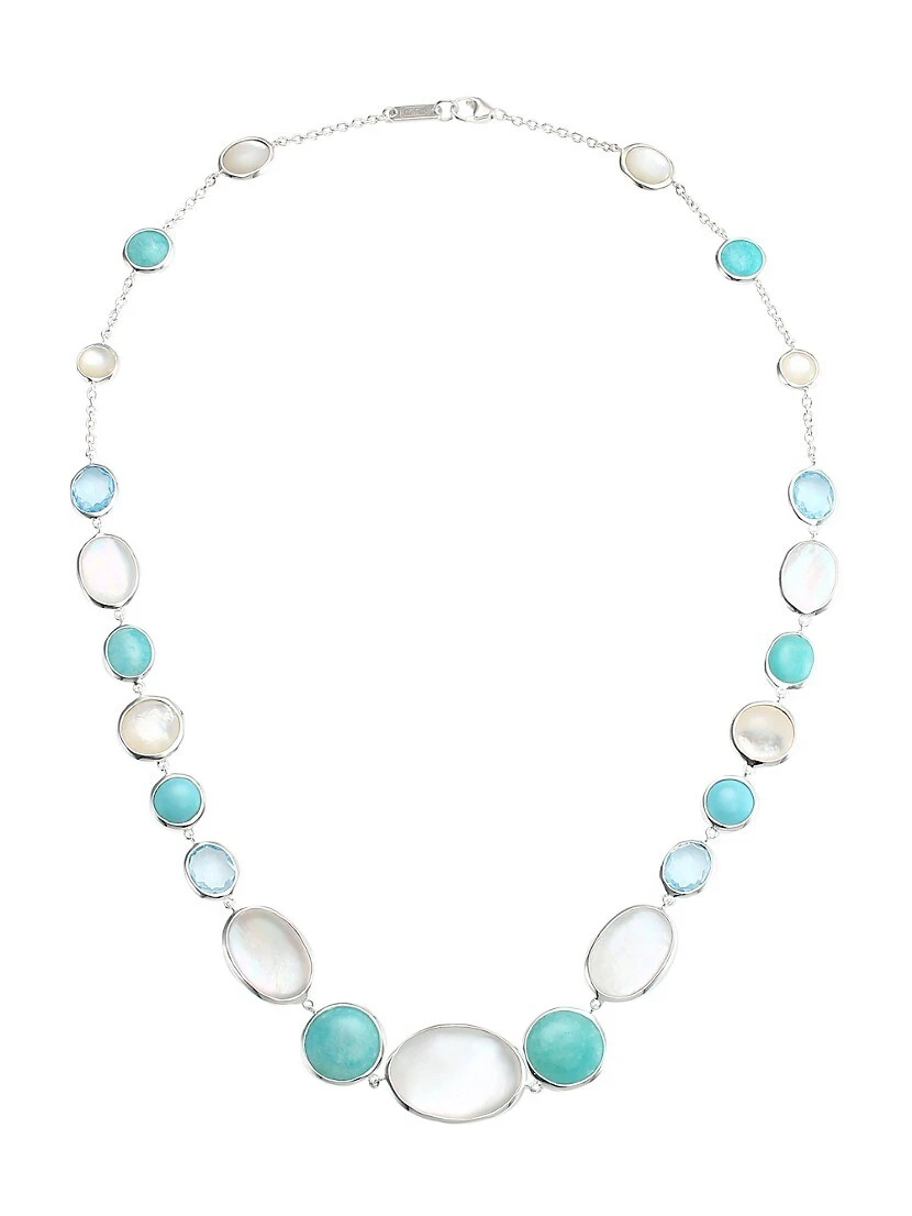 Rock Candy® Luce Sterling Silver & Mixed-Stone Medium Collar Necklace 3 Rock Candy® Luce Sterling Silver & Mixed-Stone Medium Collar Necklace