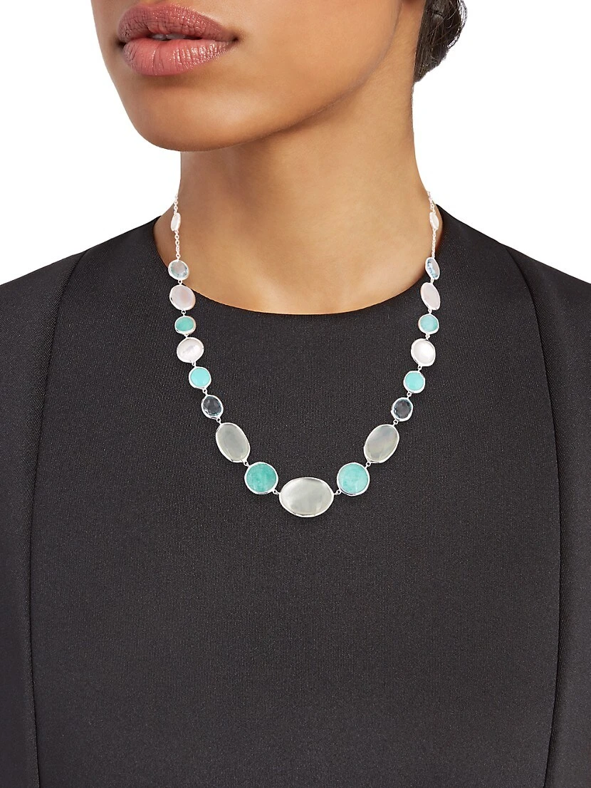 Rock Candy® Luce Sterling Silver & Mixed-Stone Medium Collar Necklace 4 Rock Candy® Luce Sterling Silver & Mixed-Stone Medium Collar Necklace - Image 2