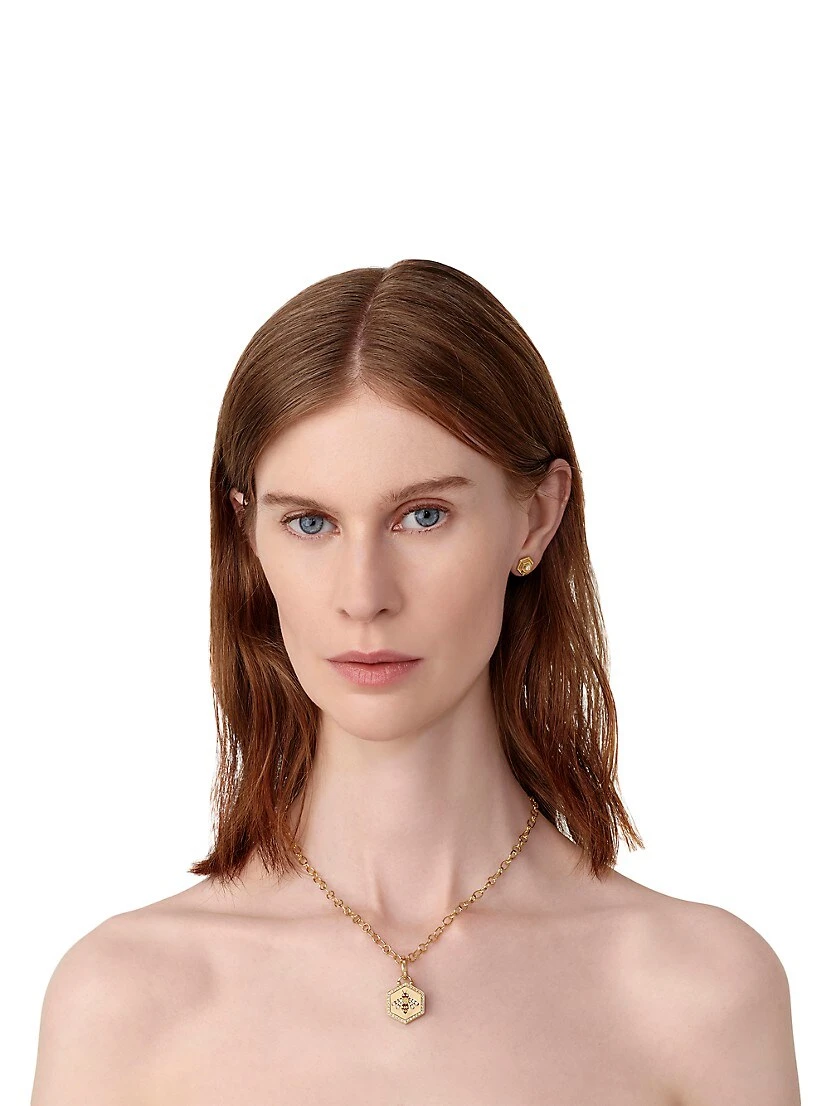 Tree Of Life 18K Yellow Gold & Diamond Cutout Bee Pendant 4 Tree Of Life 18K Yellow Gold & Diamond Cutout Bee Pendant - Image 2