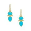 Classic 18K Yellow Gold, Turquoise & Diamond Dynasty Double-Drop Earrings -Fashion Jewelry & Accessories 0400013822824 NOCOLOR