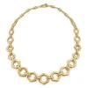 18K Yellow Gold & Diamond Beehive Link Chain Necklace -Fashion Jewelry & Accessories 0400013822831 YELLOWGOLD