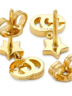 Gucci GG Running 18K Yellow Gold Star Drop Earrings -Fashion Jewelry & Accessories 0400013843349 YELLOWGOLD A2