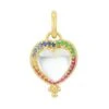 Cl Crystal 18K Gold Pavé Heart Pendant With Rock Crystal And Mix Color Sapphires 1 Cl Crystal 18K Gold Pavé Heart Pendant With Rock Crystal And Mix Color Sapphires -Fashion Jewelry & Accessories 0400013854821 YELLOWGOLDMULTI