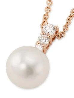 Morning Dew 18K Rose Gold & 10MM Cultured South Sea Pearl Pendant Necklace -Fashion Jewelry & Accessories 0400013903265 YELLOWGOLD A3