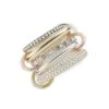 Nexus Tri-Tone & Multicolor Diamond 5-Link Ring