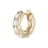 18K Yellow Gold & Diamond Pavé Mini Macro Hoop Single Earring -Fashion Jewelry & Accessories 0400013921105 GOLD