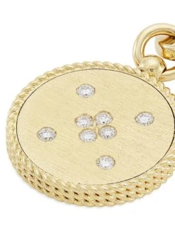 Venetian Princess 18K Yellow Gold & Diamond Reversible Zodiac Medallion Pendant -Fashion Jewelry & Accessories 0400013964073 PISCES A3