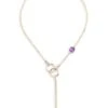 Pomellato Nudo Amethyst, Diamond, 18K White Gold & 18K Rose Gold Lariat Necklace -Fashion Jewelry & Accessories 0400013970598 ROSEWHITEGOLD