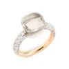 Pomellato Nudo Classic White Topaz, Diamond, 18K White Gold & 18K Rose Gold Ring -Fashion Jewelry & Accessories 0400013970638 ROSEWHITEGOLD