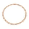 Naples 18K Rose Gold Chain Link Choker Necklace -Fashion Jewelry & Accessories 0400014008795 ROSEGOLD