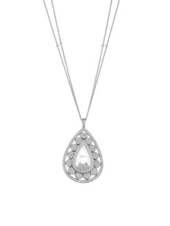 Chopard Happy Diamonds 18K White Gold & Diamond Pendant Necklace