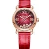 Chopard Happy Sport 18K Rose Gold, Diamond & Alligator Strap Watch -Fashion Jewelry & Accessories 0400014060242 RED