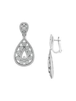 Chopard Happy Diamonds 18K White Gold & Diamond Drop Earrings -Fashion Jewelry & Accessories 0400014060247 A2